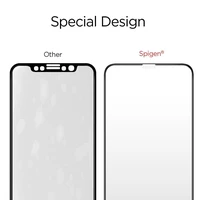 Spigen Glass FC grūdintas stiklas su juodu rėmeliu iPhone X / XS / 11 Pro