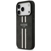 GUESS dėklas telefonui IPHONE 17 Pro, suderinamas su MagSafe GUHMP17LP4RPSK (4G Printed Stripes), juodas