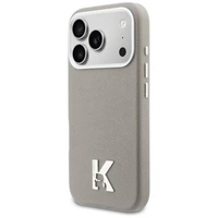 KARL LAGERFELD case for IPHONE 17 Pro Max compatible with MagSafe KLHMP17X5PGFKHGG (PU FW W/ KHead Logo) gray