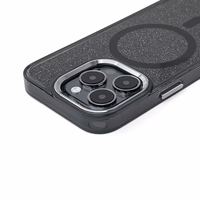 Blizgus dėklas MagSafe iPhone 16 Pro Max - juodas su blizgučiais