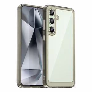 Kosmoso dėklas su gelio rėmu Samsung Galaxy S24 FE - permatomas juodas