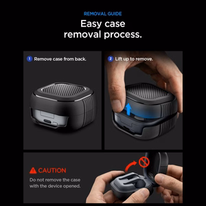 Spigen Rugged Armor dėklas Samsung Galaxy Buds 4 / 4 Pro - Matte juodas