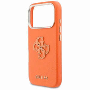 GUESS dėklas IPHONE 17 Pro Max GUHCP17X5PS4RGGO (PU FW Resin Logo) oranžinis