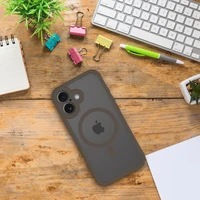 FULL MATTE MAG COVER dėklas telefonui suderinamas su MagSafe iPhone 16E (SE 4 2025) ruda