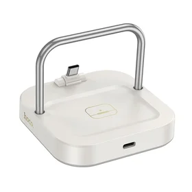 Stalo įkroviklis Hoco 2in1 USB C PD QC 3A 30W + belaidžiu įkrovimu 5W CQ16B baltas
