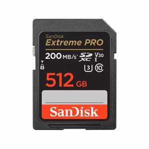 SanDisk Extreme PRO 512 GB SDXC Class 10 atminties kortelė