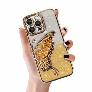 Tel Protect Butterfly vandens dėklas telefonui Iphone 14 Pro Max auksinis