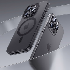 Benks magnetinis Lucid Armor dėklas (B066) Iphone 16 Pro Max telefonui juodas (su kameros valdymo mygtuku)