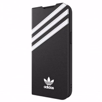 Adidas OR knygelės tipo dėklas PU iPhone 13 Pro / iPhone 13 – juodas ir baltas
