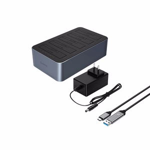 "Orico 6656C3-C" 5 lizdų prijungimo stotelė su neprisijungusio klonavimo funkcija 2,5"/3,5" SATA HDD/SSD - pilka