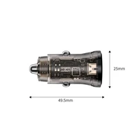 Tech-Protect CC01 30W automobilinis įkroviklis 2 lizdai USB-A / USB-C juodas