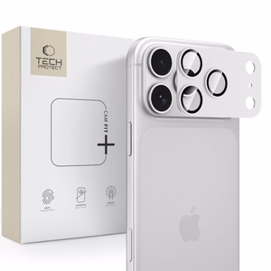 Tech-Protect Camfull Fit+ Tempered Glass Camera Screen Protector for iPhone 18 Pro - Silver