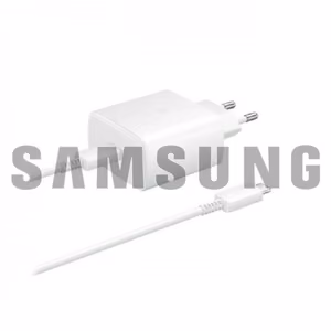 Įkroviklis Samsung EP-TA845 baltas 45W (be pakuotės) + Type-C laidas / 100% originalus /