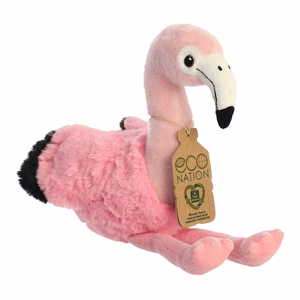 Eco Nation ekologiškas pliušinis flamingas, 24 cm