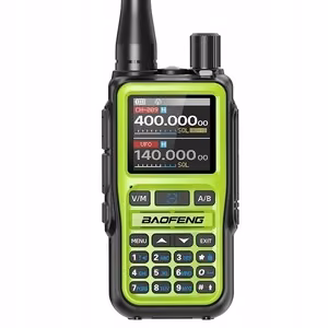 Baofeng UV-5R EU Mini – nešiojamoji radijo stotelė, USB-C, Bluetooth, VHF/UHF, aviacijos dažnių juosta, žalia