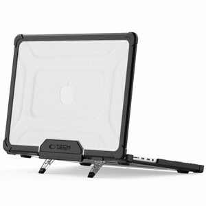 Tech-Protect SmartShell Pro deklas Macbook Pro 14 M1 / M2 / M3 / M4 / M5 2021-2025 - Juodas ir skaidrus