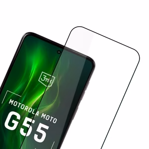 Grūdintas stiklas 3mk HardGlass Max Lite Black Motorola Moto G55 5G