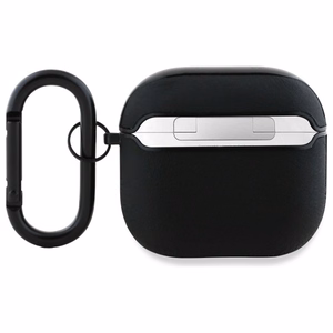 BMW BMA4SSLBK AirPods 4 odinis dėklas juodas/sidabrinis su sidabriniu logotipu