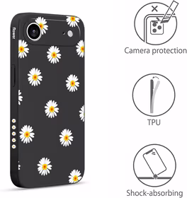 Pnakqil Iphone 17 Air dėklas Small Daisies juodas