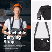 Crong Defender Plus - Rugged dėklas iPad 11" A16 (2025) / 10.9" (2022) (juodas)