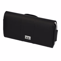 Tel Protect MAX diržo dėklas (DYDIS 14) Iphone 11/16 Plus/16 Pro/17 Pro/Huawei P30 Lite/Samsung S23/S24/S25 juodas, odinis (155x80x14 mm)