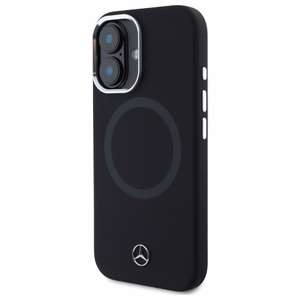 Mercedes MEHMP16S23SUTTK iPhone 16 6.1" juodas/juodas kietas dėklas Silikoninis Toninis Logotipas MagSafe