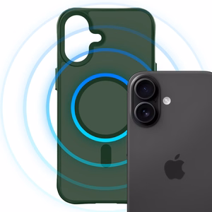3mk Smoke MagCase для iPhone 16 зелёно-полупрозрачный