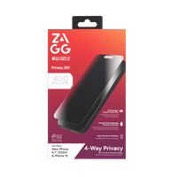 ZAGG InvisibleShield Glass Elite Privacy 360 apsauginis stiklas iPhone 15/16 telefonui