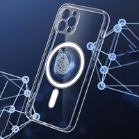 CLEAR MAG COVER magnetinis dėklas telefonui su kameros apsauga, suderinamas su MagSafe, skirtas IPHONE 12, skaidrus