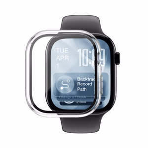 AmazingThing Radix grūdintas stiklas su dėklu Apple Watch Series 11 46mm - Skaidrus