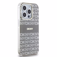 DKNY IML mono ir dryžuotas magnetinis dėklas telefonui iPhone 15 Pro – smėlinis