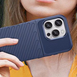 Thunder silikoninis dėklas telefonui iPhone 16 Pro - mėlynas