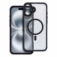 FULL MATTE MAG COVER dėklas telefonui, suderinamas su MagSafe, skirtas IPHONE 16 Plus juodas
