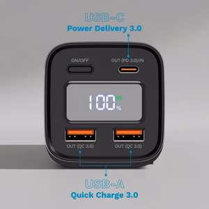 Kruger&Matz ličio jonų išorinė baterija su QC ir PD, 20000 mAh, 100 W