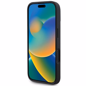 BMW Sign Leather Diamond Metal Logo MagSafe dėklas iPhone 16 Pro Max - raudonas