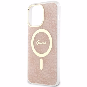 Guess 4G Magnetinis dėklas telefonui iPhone 14 Pro Max - rožinis