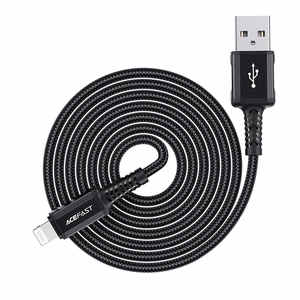 Acefast MFI USB - Lightning кабель 1.8m, 2.4A чёрный (C4-02 A Black)
