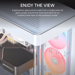Corsair 4500X LX-R RGB grūdintas stiklas vidutinio bokštelio korpusas, baltas