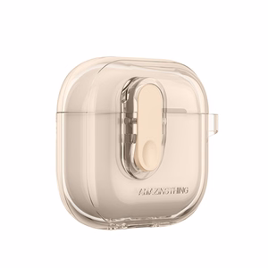 AmazingThing Minimalus ausinių dėklas AirPods 4 – smėlinas