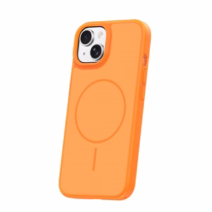 Frame Thin Mag dėklas for iPhone 15 6,1" oranžinis