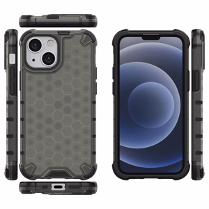 Honeycomb Case šarvu dangtelis su TPU buferiu iPhone 13 mini juodas