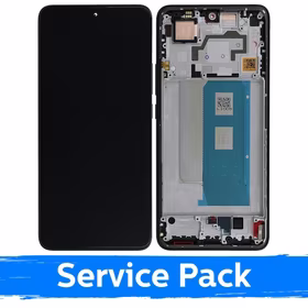LCD ekranas suderinamas su Xiaomi Poco F5 Pro 5G su rėmeliu / juodas / (Service Pack)