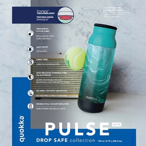 Quokka Pulse Smartgrip neapvirstantis nerūdijančiojo plieno termobutelis, 700 ml, Magnolia