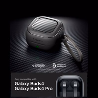 Spigen Rugged Armor dėklas Samsung Galaxy Buds 4 / 4 Pro - Matte juodas