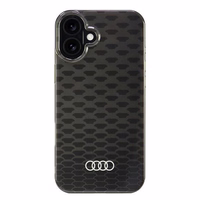 Audi IML Siuvinėjimo raštas Magnetinis iPhone 16 Plus 6.7" juodas/juodas kietas dėklas AU-IMLMIP16M-Q5/D3-BK