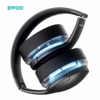 BWOO ANC Belaidis Headphone Premuim Sound Quality BW587 juodas
