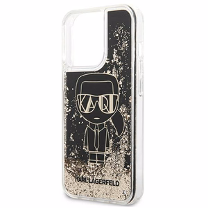 Karl Lagerfeld Liquid Glitter Gatsby dėklas telefonui iPhone 13 Pro / iPhone 13 - juodas
