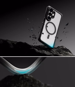 Ringke Fusion Bold Magnetic MagSafe Dėklas for Samsung Galaxy S26 Ultra - Clear juodas