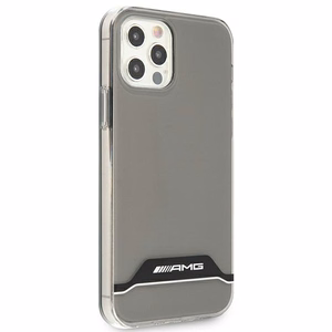 AMG Electroplate juodas ir baltas dėklas iPhone 12 / 12 Pro - skaidrus