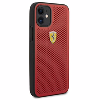 Ferrari FESPEHCP12SRE iPhone 12 mini 5.4 raudonas kietas dėklas On Track perforuotas